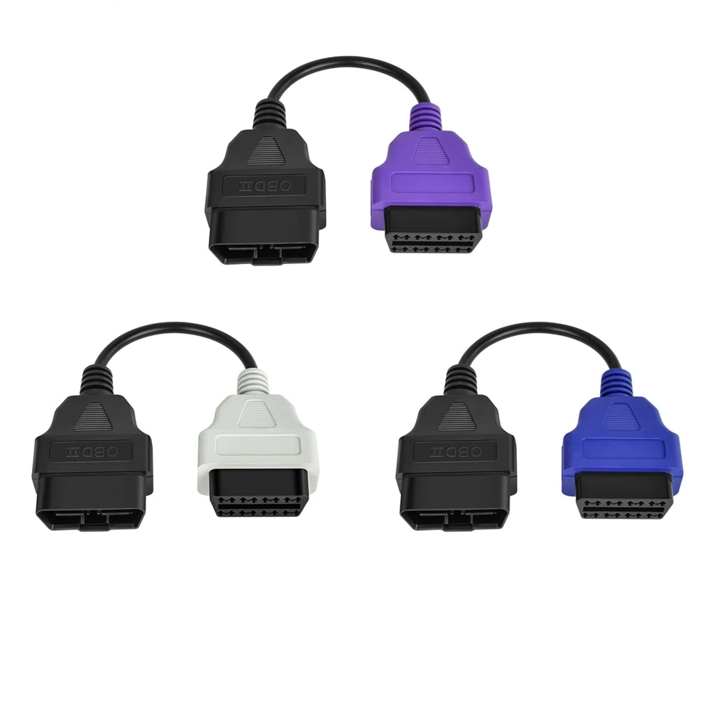 Fiat Lancia MultiECUScan OBD2 ECU diagnostic cable connector set, 4pcs