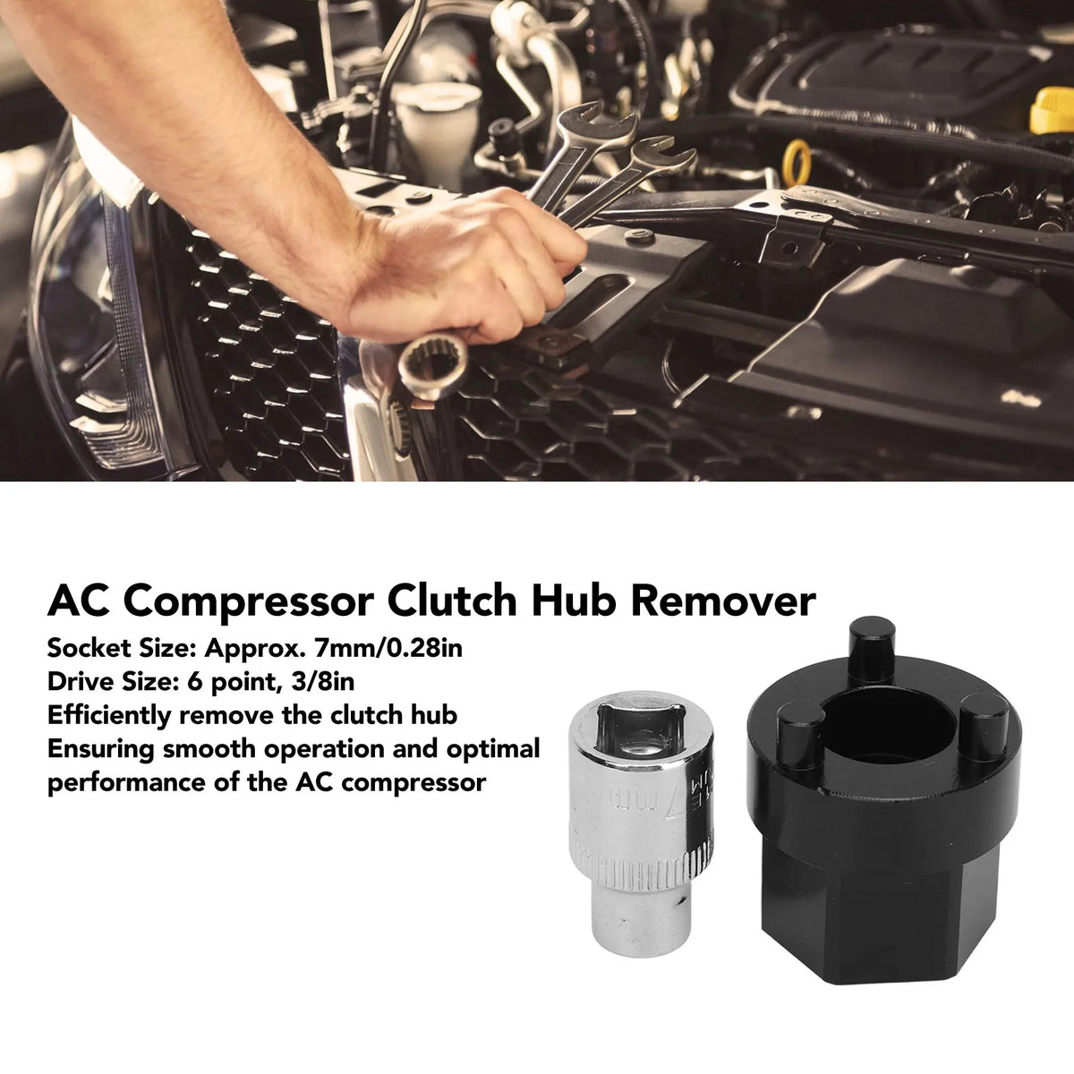 Automobile Air Conditioning Compressor Clutch Hub Removal Tool Remove Drive Hub Suit Used for Mercedes-Benz Models Accessories