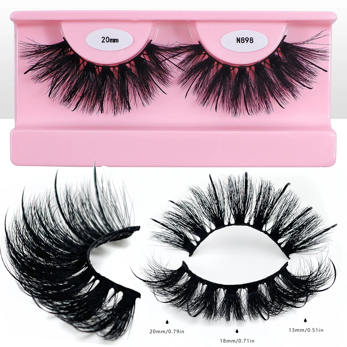 Free Shipping 10Pairs/Pack Fluffy Wispy Natural Strip Lashes With Spikes Wholesale in Bulk Faux Mink Lashes Supplies