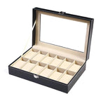 Watch Boxes 2/3/4/5/6/8/10/12 Girds Cases Storage Boxes Watch Organizer Case PU Leather Watch Display Jewelry Box For Best Gifts