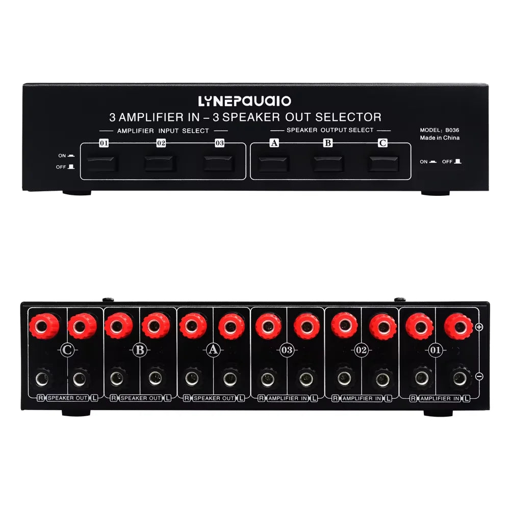 3-input 3-output passive amplifier speaker selection switcher audio switch distributor comparator sound quality lossless
