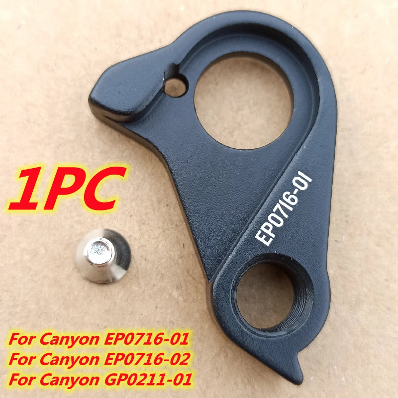 Bicycle derailleur hanger for Canyon No.40 EP0716-01 GP0211-01, black, 1pc