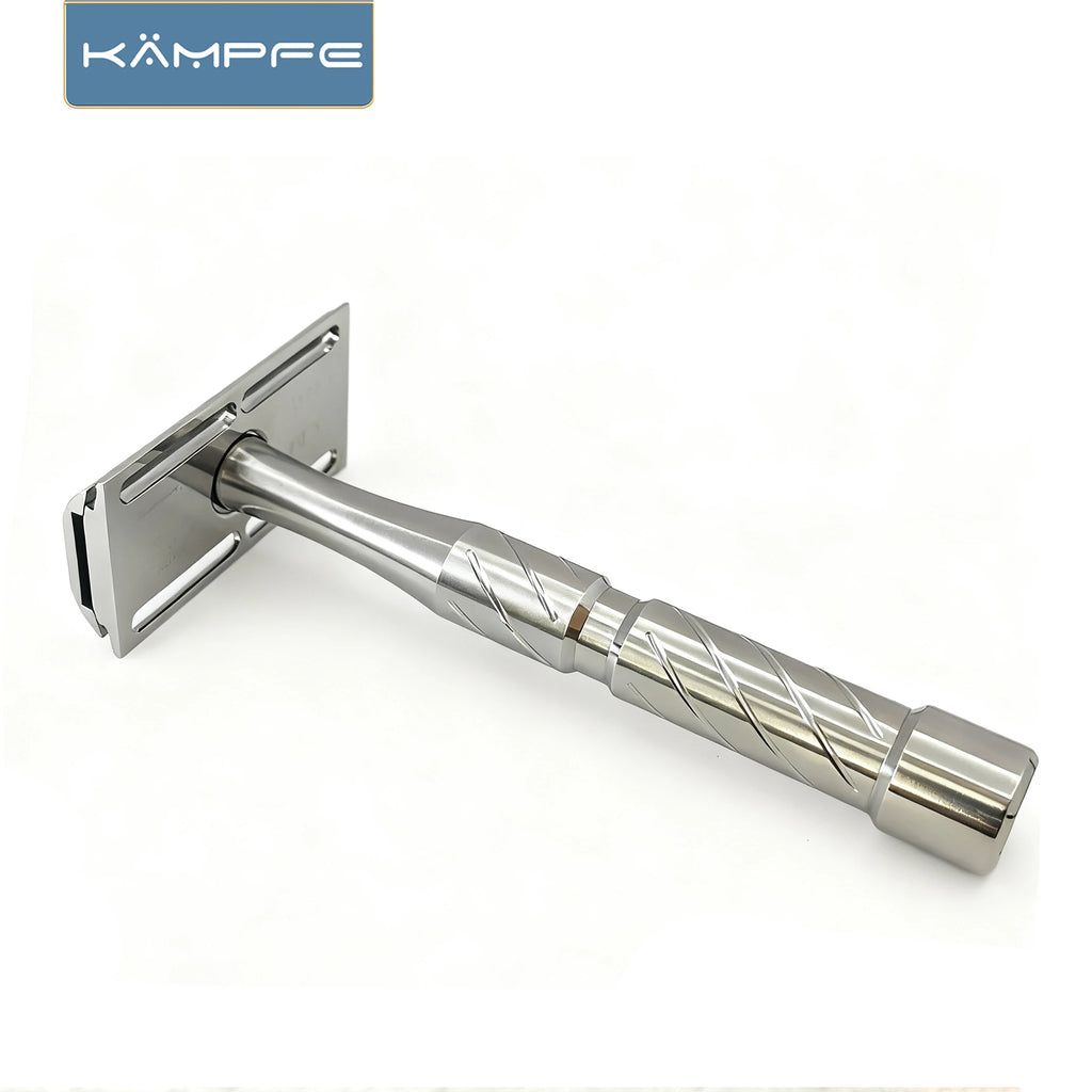 KAMPFE Manual Safety CNC - Processed Stainless Steel for Wet Shaving sensitive skin