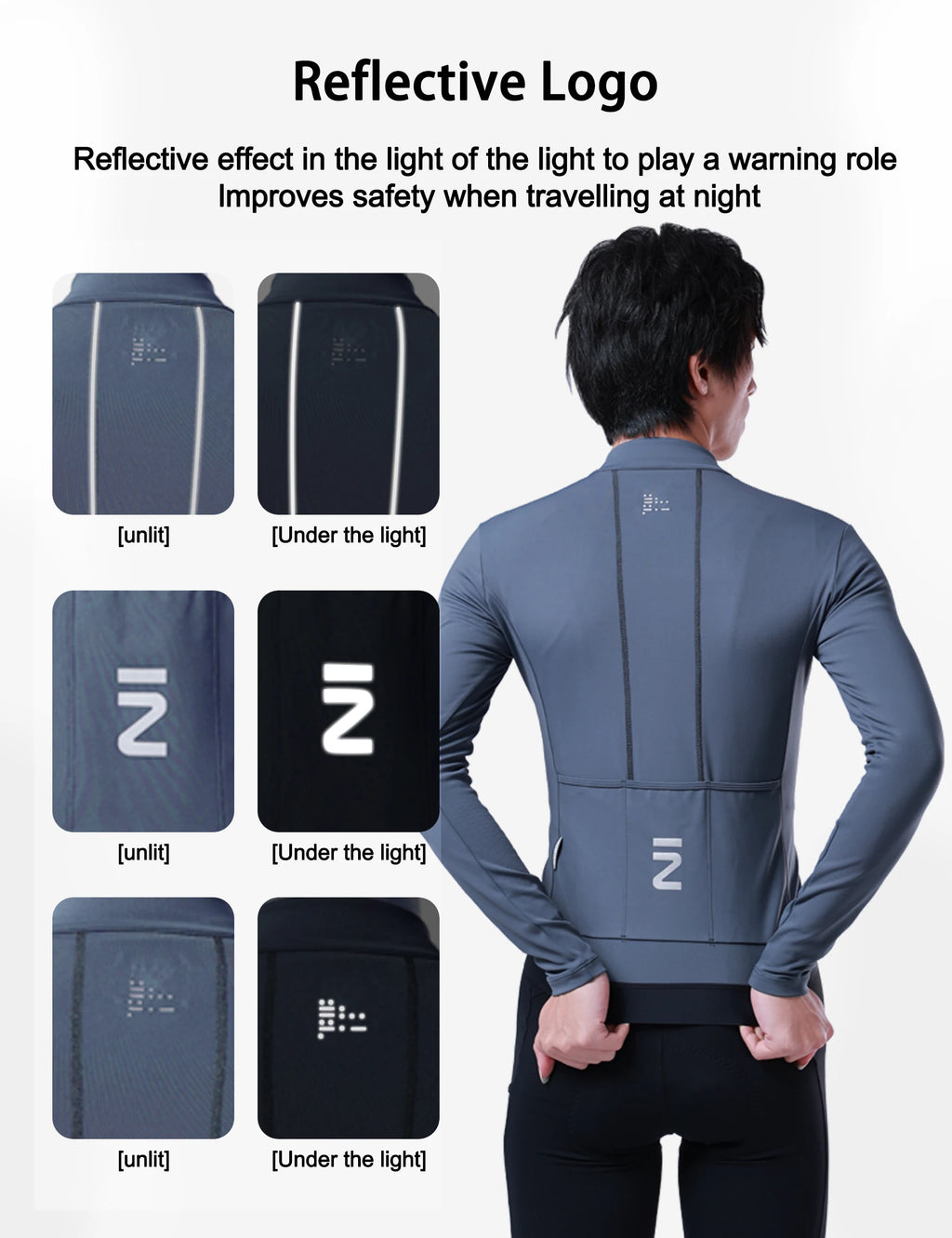 INBIKE Men's Winter Thermal Cycling Jersey Set Long Sleeve Shirt + Bib Pants, Blue/Khaki/Purple, EU S-XXL