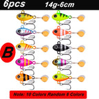 5/6pcs Mini VIB With Spoon Fishing Lures 6g 10g 17g 25g 2cm Lure Fishing Tackle Pin Crankbait Vibration Spinner Sinking Bait