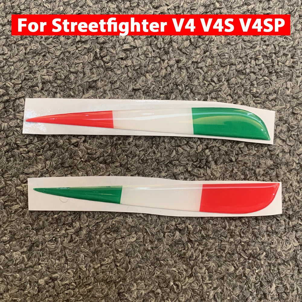 For DUCATI Streetfighter V4 V4S V4SP Italian Tricolor Flags for Wings 3D Winglet Flank Sticker Decal