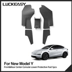 LUCKEASY for Tesla Model Y Launch 2025 2026 Juniper Anti-dirt Protective Pad Central Control Side Anti Kick Pad TPE Accessories