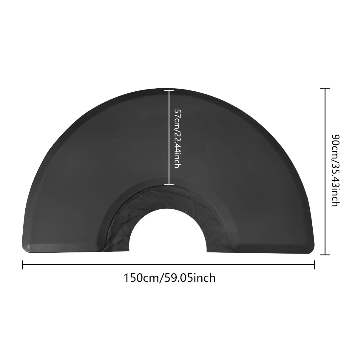 Barber chair floor mat pad, waterproof anti-slip rubber anti-fatigue pressure relief, Style A