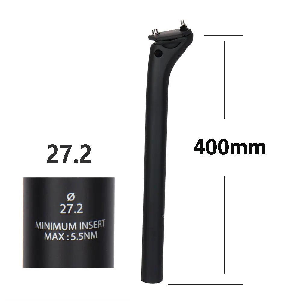 ELITAONE MTB Carbon Seat Post 27.2/30.9/31.6mm Offset 20mm Road Bike Seatpost with Carbon Fiber Base Cover