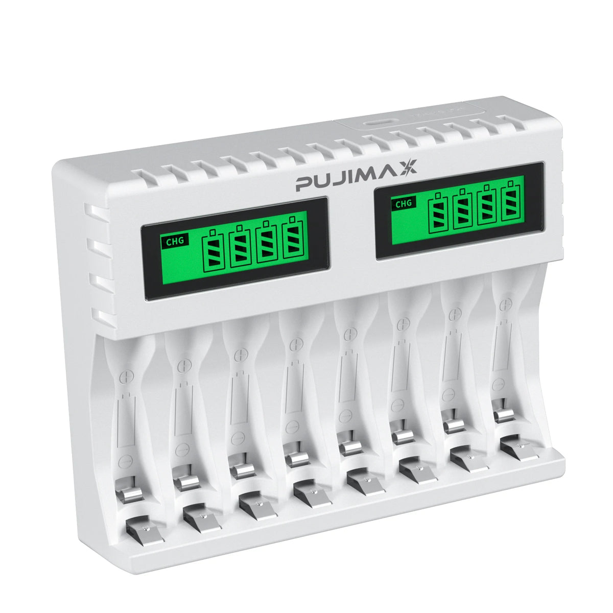 PUJIMAX New LED Display Smart Battery Charger For AA/AAA Ni-MH Rechargeable Batteries Independent Charging Battery Charger