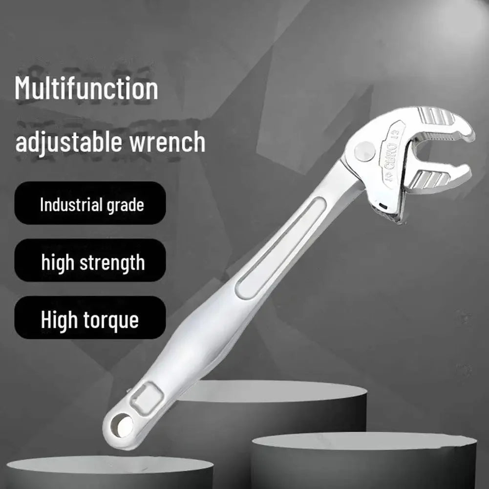 Heavy-Duty Industrial Crab Claw Wrench Self-Adjusting Ratchet Wide Jaw for Automotive Piping Manufacturing
