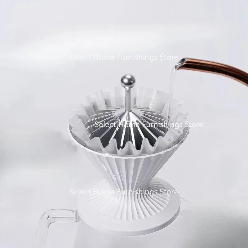 Suitable for Plastic Hand Brewing Hot Water Stamping Metal Coffee Filter Paper Press