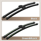 VW Caddy MK2-MK5 Front Windshield Wiper Blades Set 2pcs, Black, 1995-2023