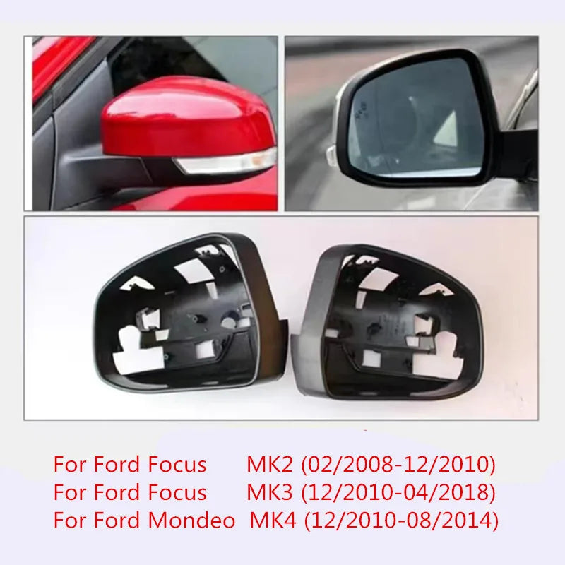 Car Exterior Side Mirror Housing Frame For Ford Focus 2 MK2 3 MK3 Mondeo 4 MK4 Rear View Mirror Frame Holder Auto Accessories