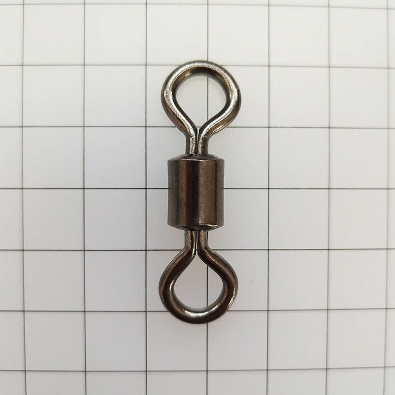 500/1000/2000/3000pcs 1#-14#/1-0/2-0/3-0 Bearing Rolling Swivel Connector Lure Link Copper Fishing Tackle Accessories Fish Tool