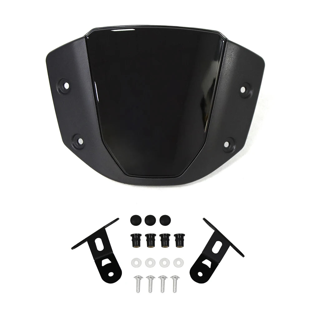 Motorcycle Windshield Wind Deflector for Honda CB650R 2019-2023, CB1000R - Bright Black