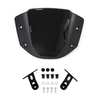 Motorcycle Windshield Wind Deflector for Honda CB650R 2019-2023, CB1000R - Bright Black