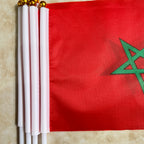 14 * 21cm Moroccan hand-held plastic stick flag outdoor celebration event Moroccan small-sized flag