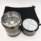 New 55MM Toothless Manual Metal Herb Grinder Spice Crusher Large-capacity Portable Toothless Design Transparent Screen Catcher
