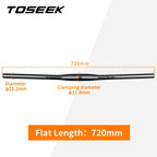 TOSEEK ZF-ONE Carbon MTB Handlebar 31.8mm Clamp Flat/Rise 580-760mm