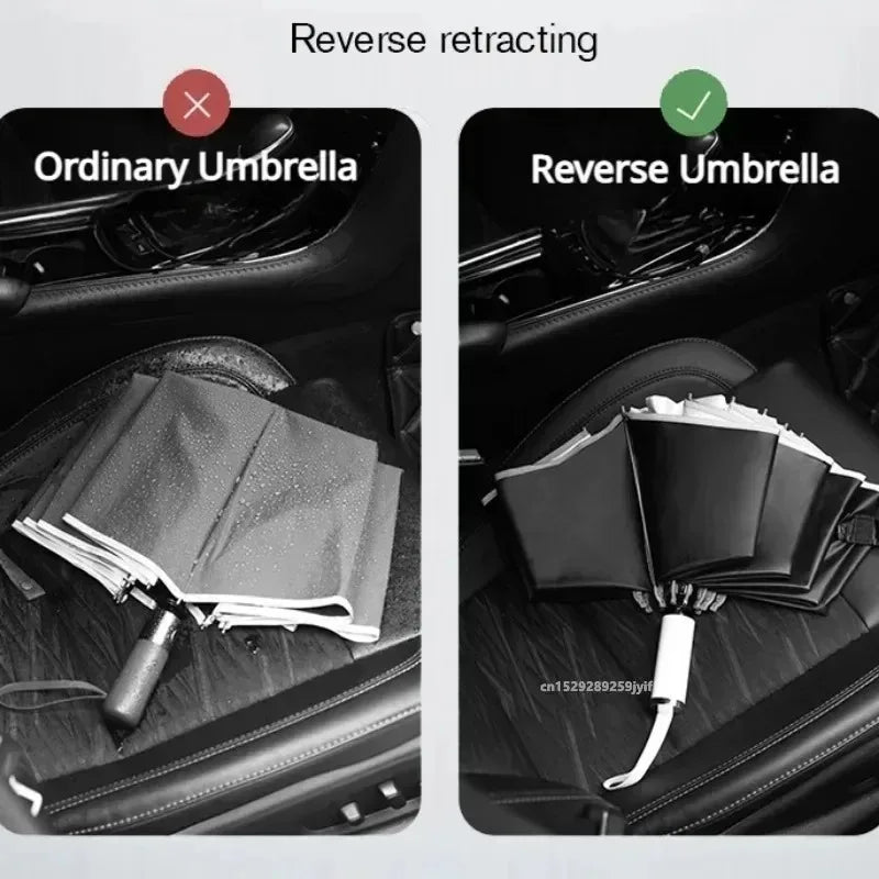 Automatic Reverse Folding Umbrella UV Blocking Sun Umbrella for Men Women 8K/10K 32/40 Bones Windproof Parasol