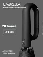 Fully Automatic Umbrella for Men And Women with Ring Buckle Design Large Rib Strong Sunshade Double Umbrella Folding Compact
