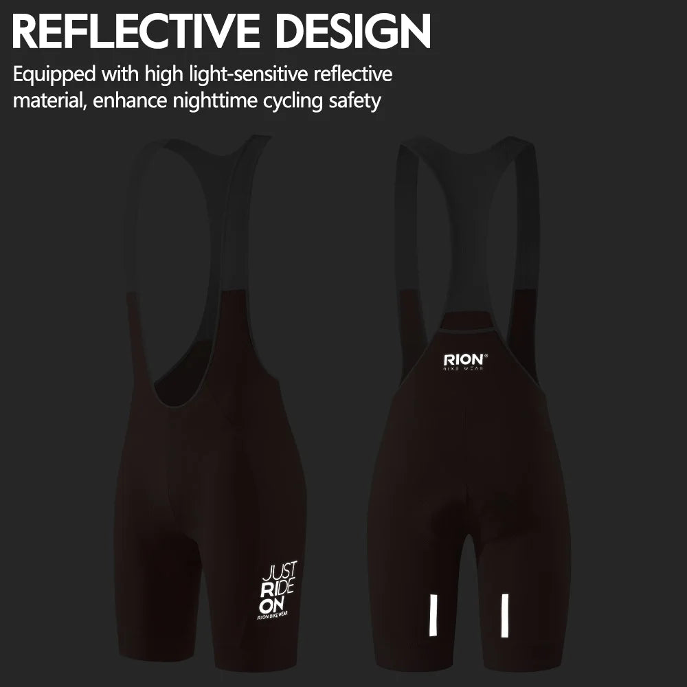 RION Cycling Shorts Women MTB Bib Shorts Road Bike Tights Padded Bicycle Wear Biker Clothing Long Distance Dolomiti 8H Outdoors