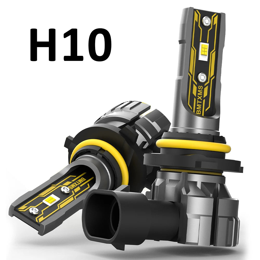 BMTxms 2PCS 12000LM H27 881 H11 H8 HB4 HB3 H10 LED Fog Lights Canbus 880 9006 9005 H16JP LED CSP DRL Car Moto Bulbs White Yellow