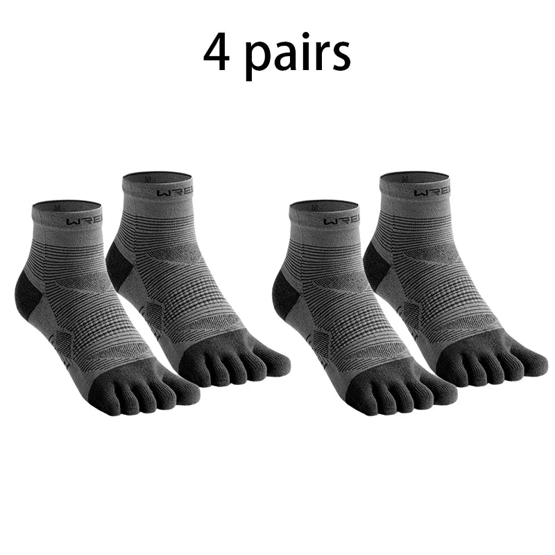 COOLMAX Five-Finger Socks High Performance Cushion Toe Socks Wicking Moisture Breathable Quick Dry Running Sport Socks