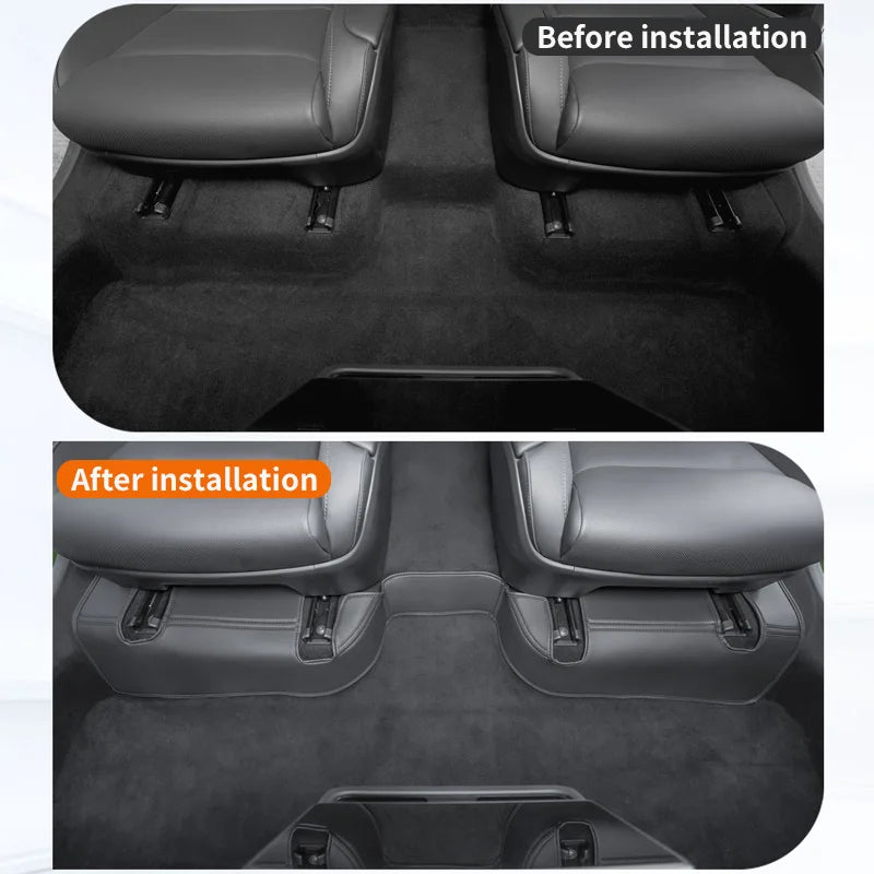 For Protective pads under the second row seats of 6 Tesla Model YL, foot kick guards for the middle seat, seat corner protectors