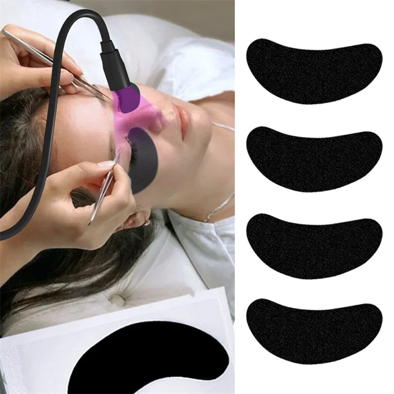 UV Black Eyelash Extension Under Eye Gel Pads Hydrogel Patches, 50 Pairs