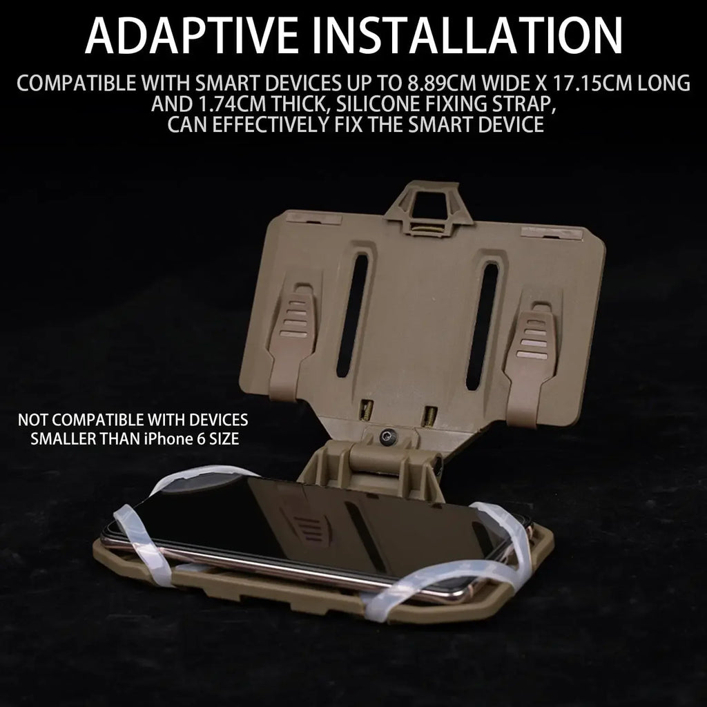 Molle folding phone map holder navigation board for tactical vest chest mount, black/green/desert, 1pc/5pcs
