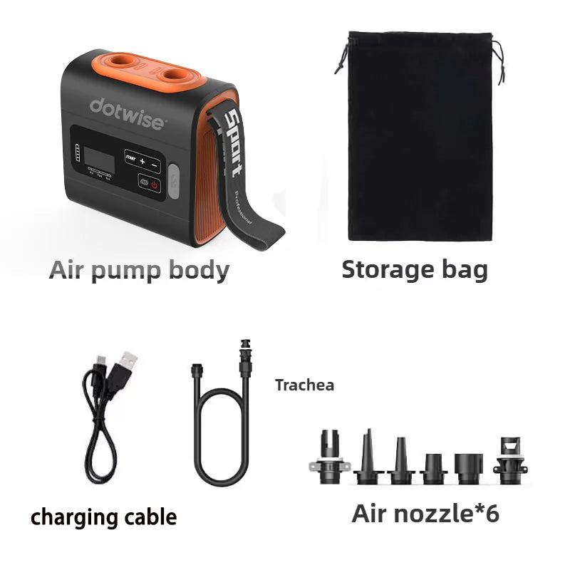 DOTWISE 22PSI High Flow Outdoor Camping Pump For Air Mattress Kayak Paddle Wireless Portable Electric Outdoor Air Pump