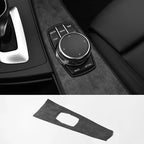 BMW 3 Series F30/F31/F34/F35/3GT Alcantara multimedia switch knob trim frame, LHD