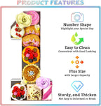 Food Fillable Number Shaped Sweets Flower Candy Cupcake Container Box for Wedding Anniversary Birthday Party Baby Shower Decore