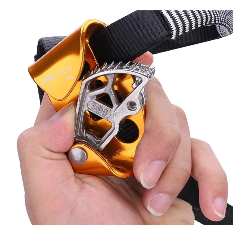 Rock Climbing Foot Ascender for SRT, Left/Right Foot, Black or Gold