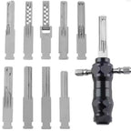 10 in 1 Tubular Lock Pick Set Interchangeable Stainless Steel Keys Unlocking Tool for Locksmith Professional DIY Hand Tool