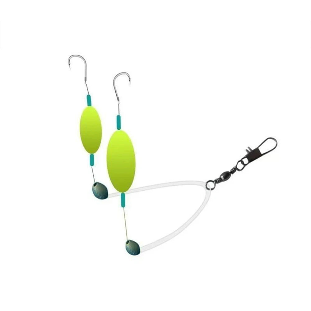 Effective Carp Fishing Wild Fishing Crucian Carp Set Reverse Bottom Double Hook Finished Sub-Line Buoyancy Ball Fishhooks