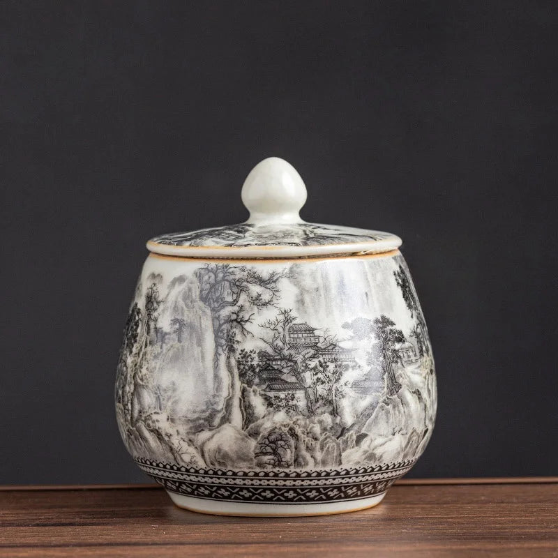 160ML Ru Kiln Landscape Porcelain Gaiwan Set For Tea Tureen Teaware Cup Chinese Yellow Ceramic Opening Tea Bowls Tea Ceremony