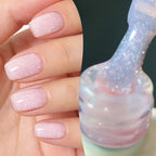 BORN PRETTY 10ml Snow Glitter Gel Nail Polish Pink Milky White Jelly Sequins  Semi Permanent Nails Art Design Varnish Manicure