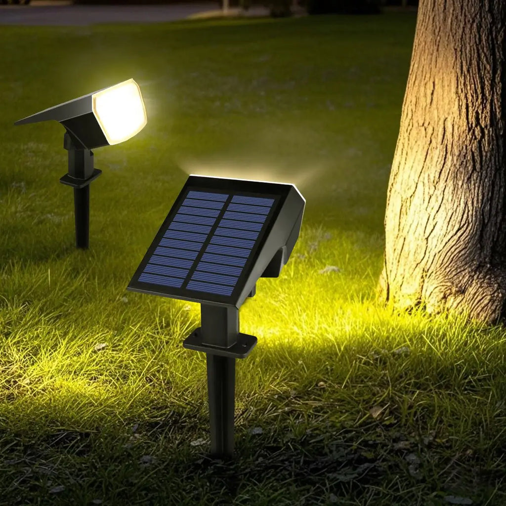 59 LED Solar Spotlights Outdoor Waterproof Floor Mounted Lawn Landscape Light Warm White