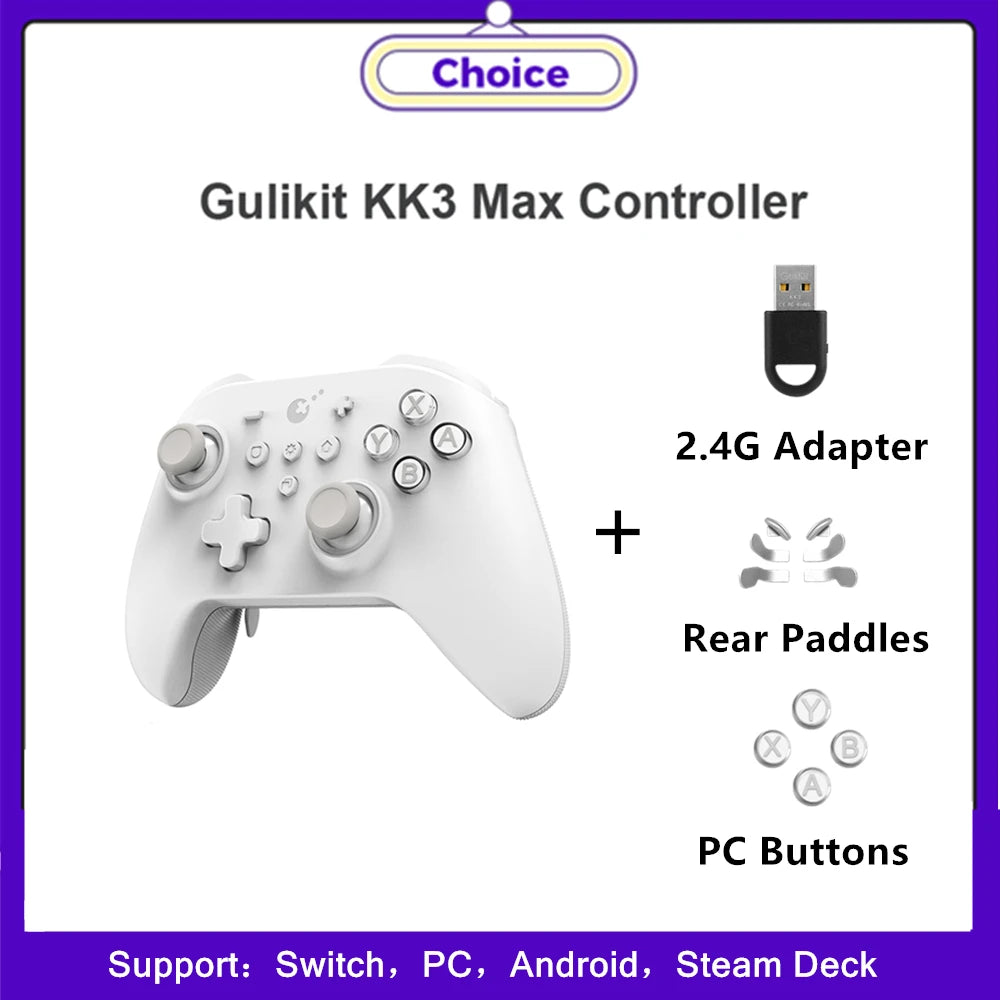 GuliKit KK3 MAX Controller NS39 KingKong 3 Gamepad with Hall Effect Joysticks & Triggers for Windows Nintendo Switch Android iOS