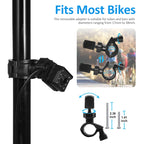 Handlebar Bike Mirror 1080P Bicycle Rear View Camera w/ 4.3'' Monitor 8-LED Night Vision 150° Wide Angle View Rotatable Bracket