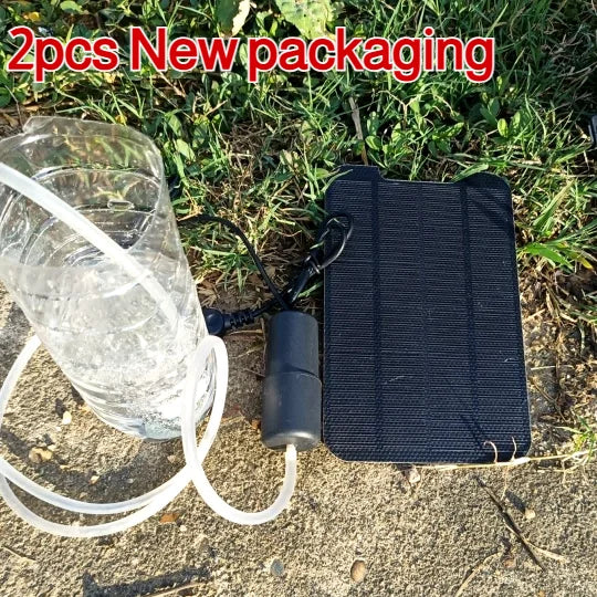 Small Solar Oxygen Pump Supplies Oxygen Day and Night for The Pool and Fish Tank To Continuously Bubbling Oxygen for Small Fish
