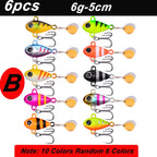 5/6pcs Mini VIB With Spoon Fishing Lures 6g 10g 17g 25g 2cm Lure Fishing Tackle Pin Crankbait Vibration Spinner Sinking Bait