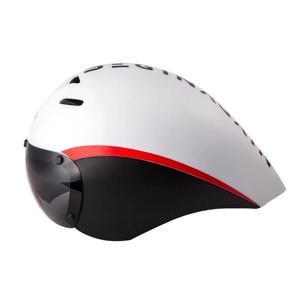 NEW TT 340g Long Tail Aero TT Road Bicycle Helmet Goggles Cycling Bike Sports Safety YM-01