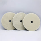 3Pcs 5/6 Inch Wool Buffing Pads,  Wool Cutting & Polishing Pad Kit for DA Polisher, Low Lint Paint Correction Pads