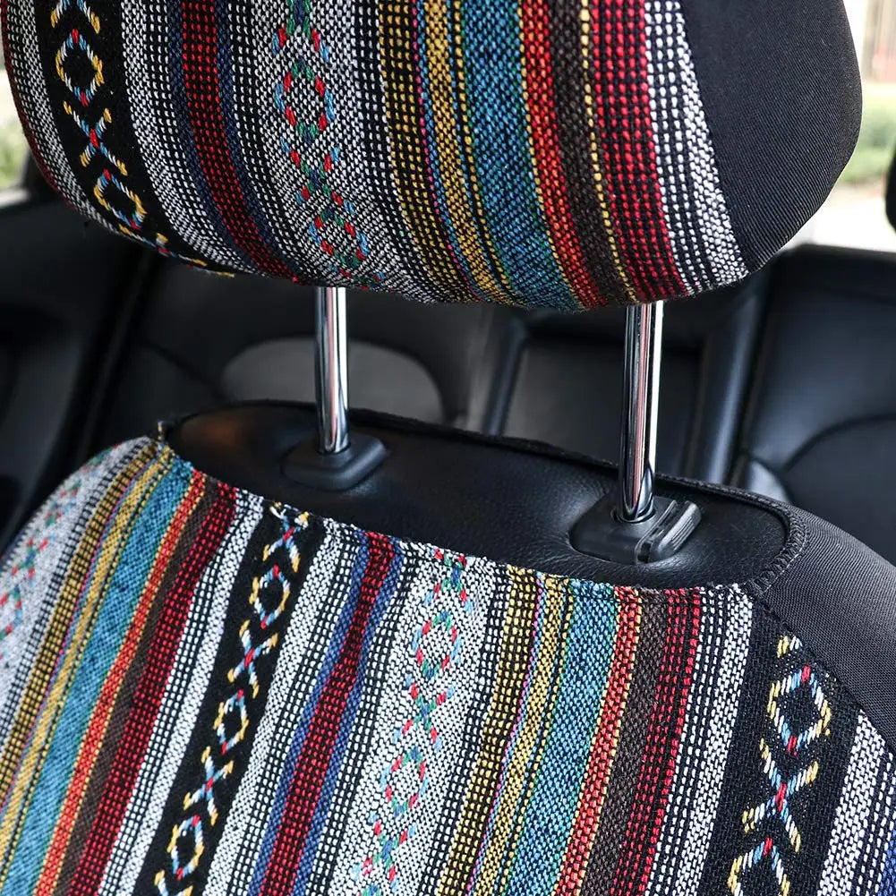 Multi-Color Baja Saddle Blanket Weave Universal Car Seat Cover