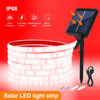 24V Solar Led Strip Light 2835 120LEDs/m Outdoor IP68 Waterproof Red Green Blue Pink Warm White Self-adhesive Garden Decor Lamps