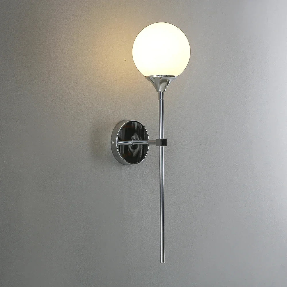 Modern Glass Ball Wall Lamps Nordic Creative Golden Chrome Lighting Fixtures E14/E27 Living Room Kitchen Decoration Wall Lights